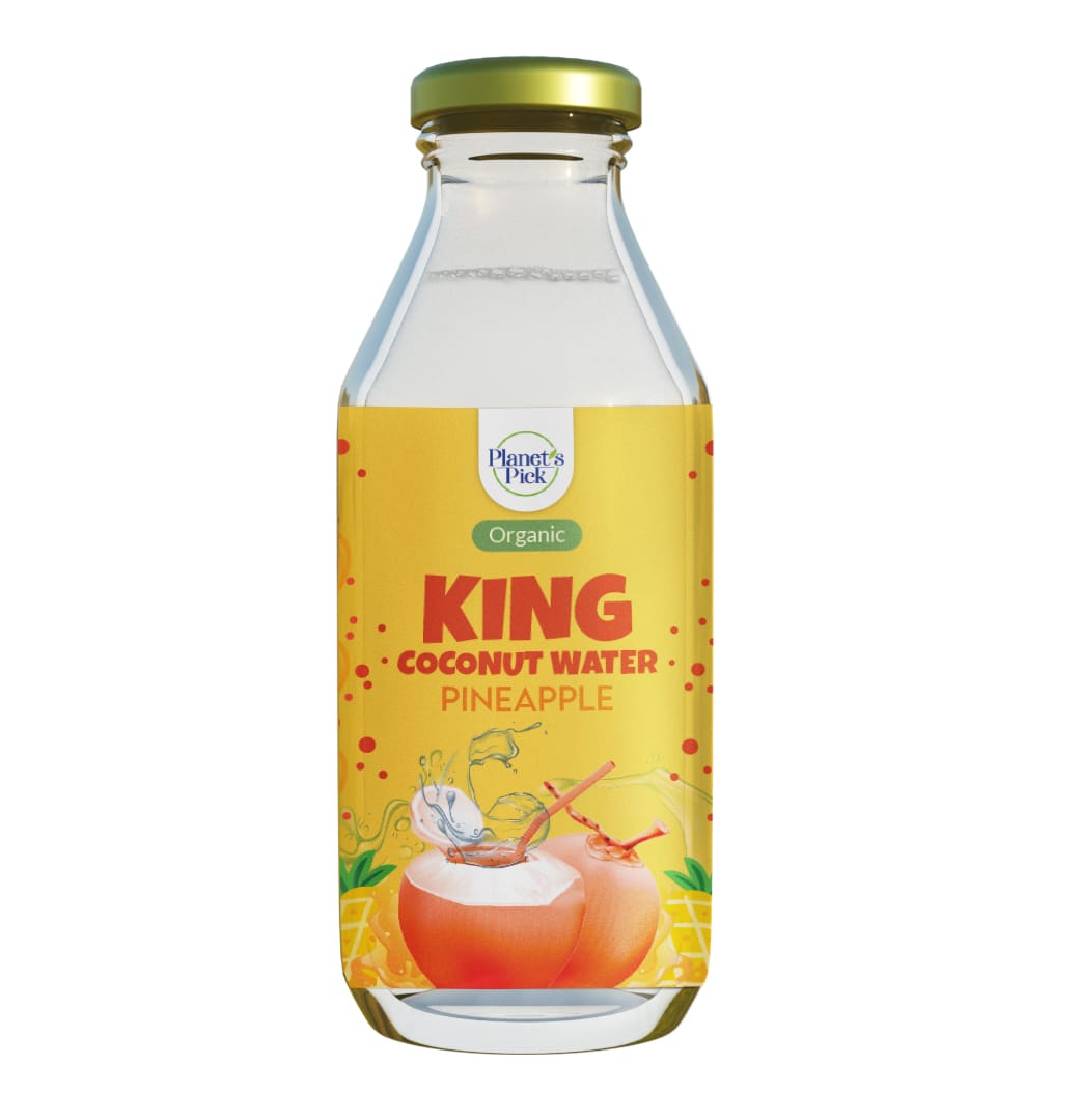 Organic King Coconut Water with Pineapple Pick