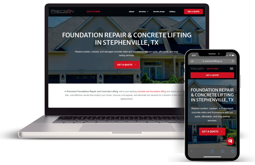 Precision Concrete and Lifting Portfolio Planify Agency