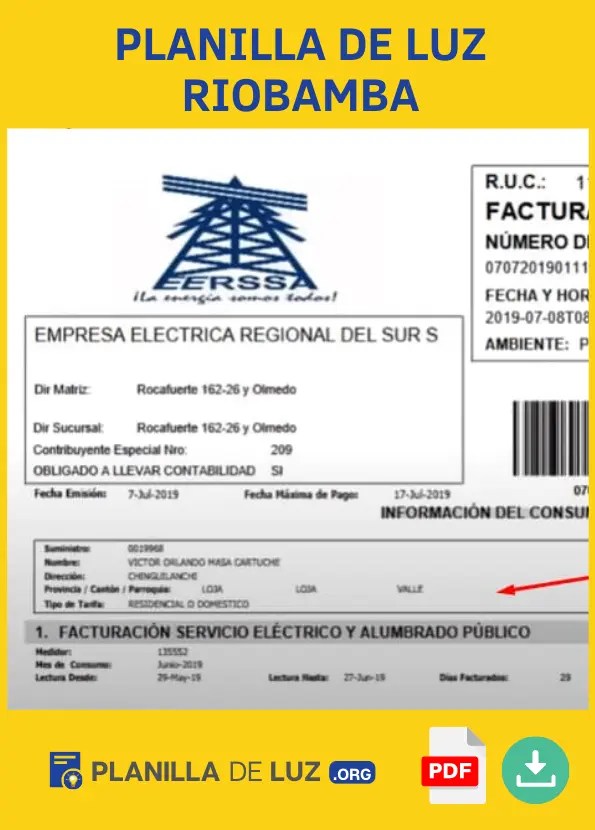 Planilla De Luz Riobamba Consultar Pagar Y Descargar Pdf 7560 Hot Sex