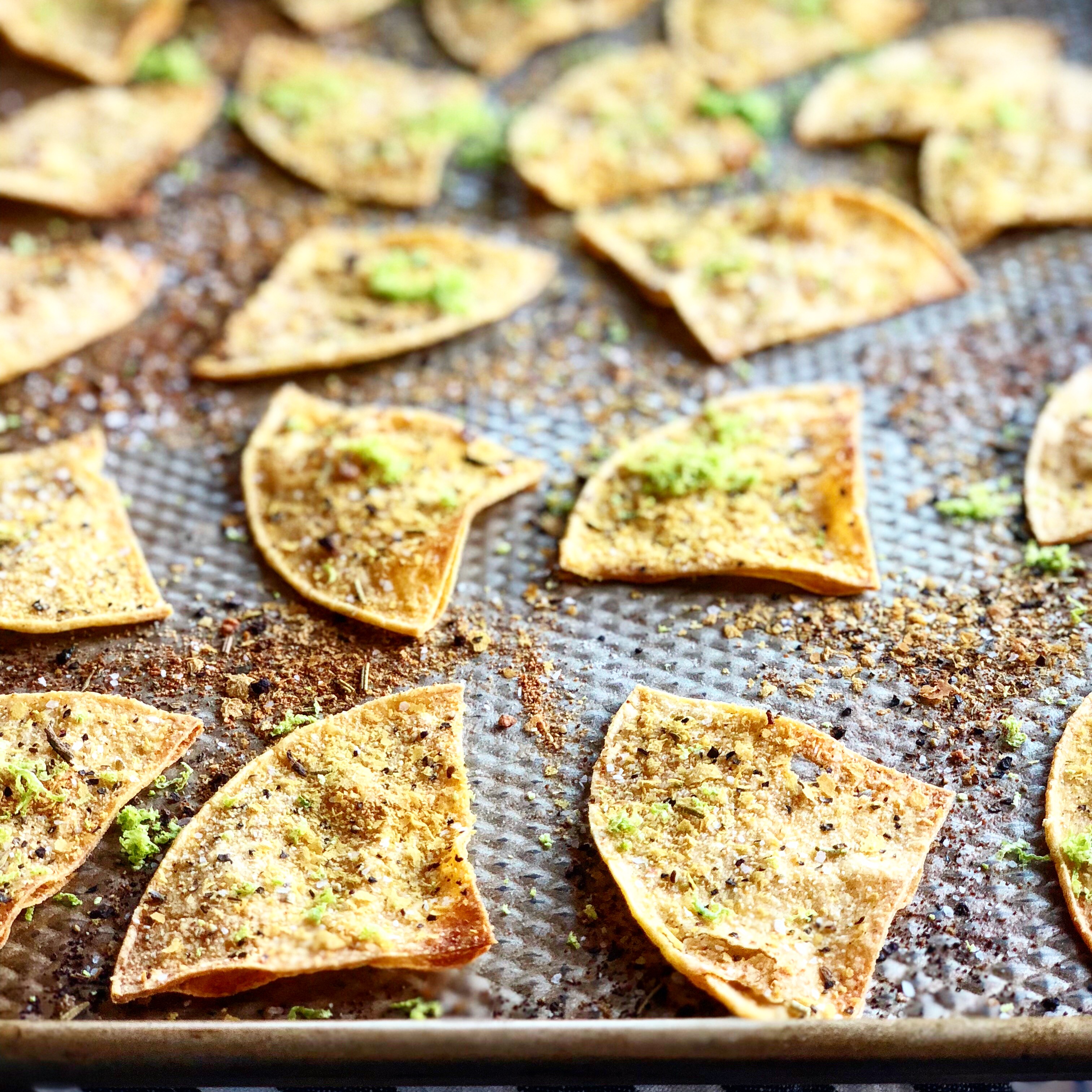 Baked Lime Corn Chips
