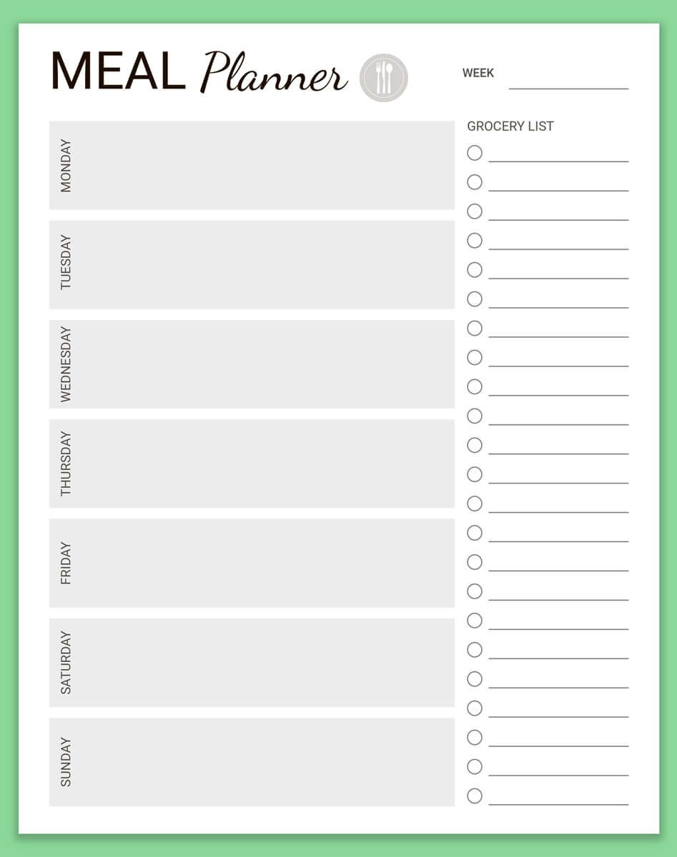 Weekly Meal Planner 53 pages Free Digital Planners
