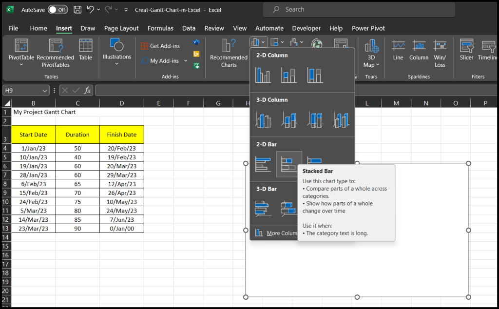 How to create Gantt Chart using Excel (Free Excel Template)