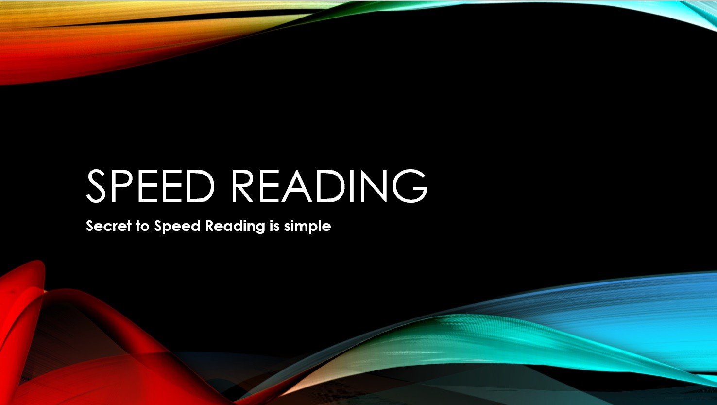 Speed reading