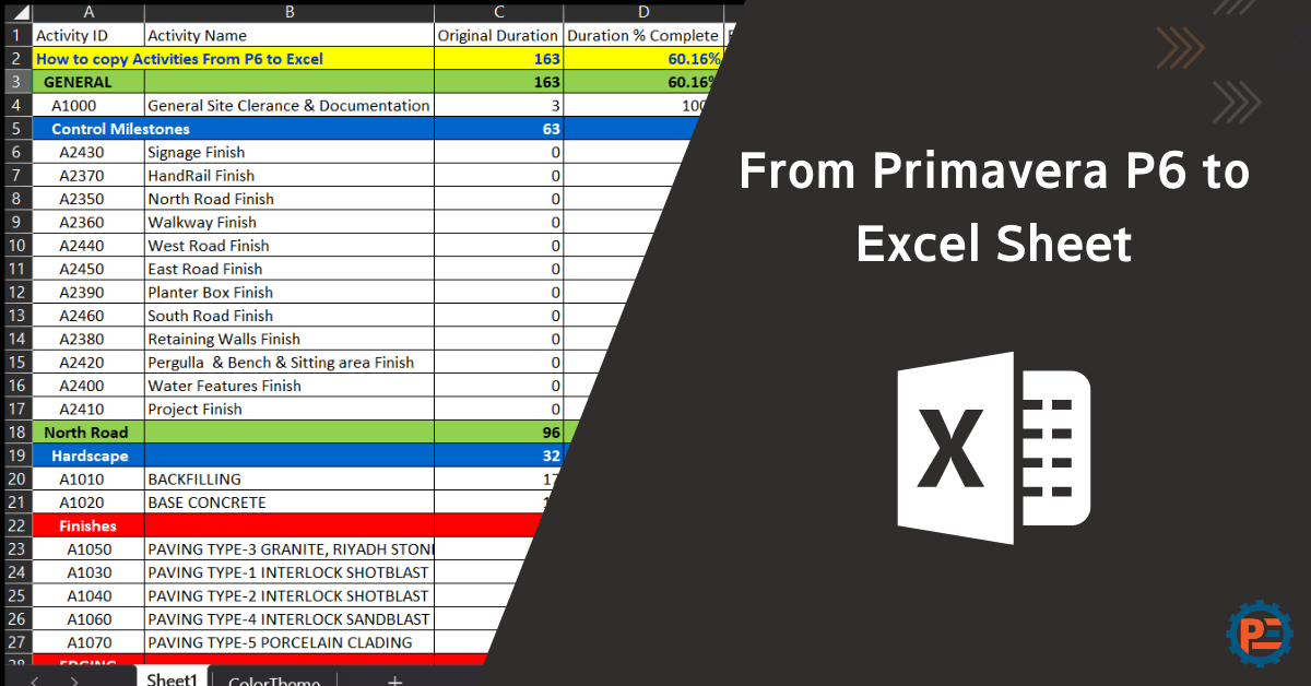 Convert Primavera XER to Excel Sheet (Free Tool) Planning Engineer Est.