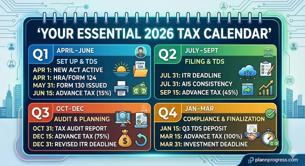Tax Calendar 202627 12 MustKnow Filing Deadlines