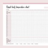 Printable Basal Body Temperature Chart | Instant Download PDF | A4 and