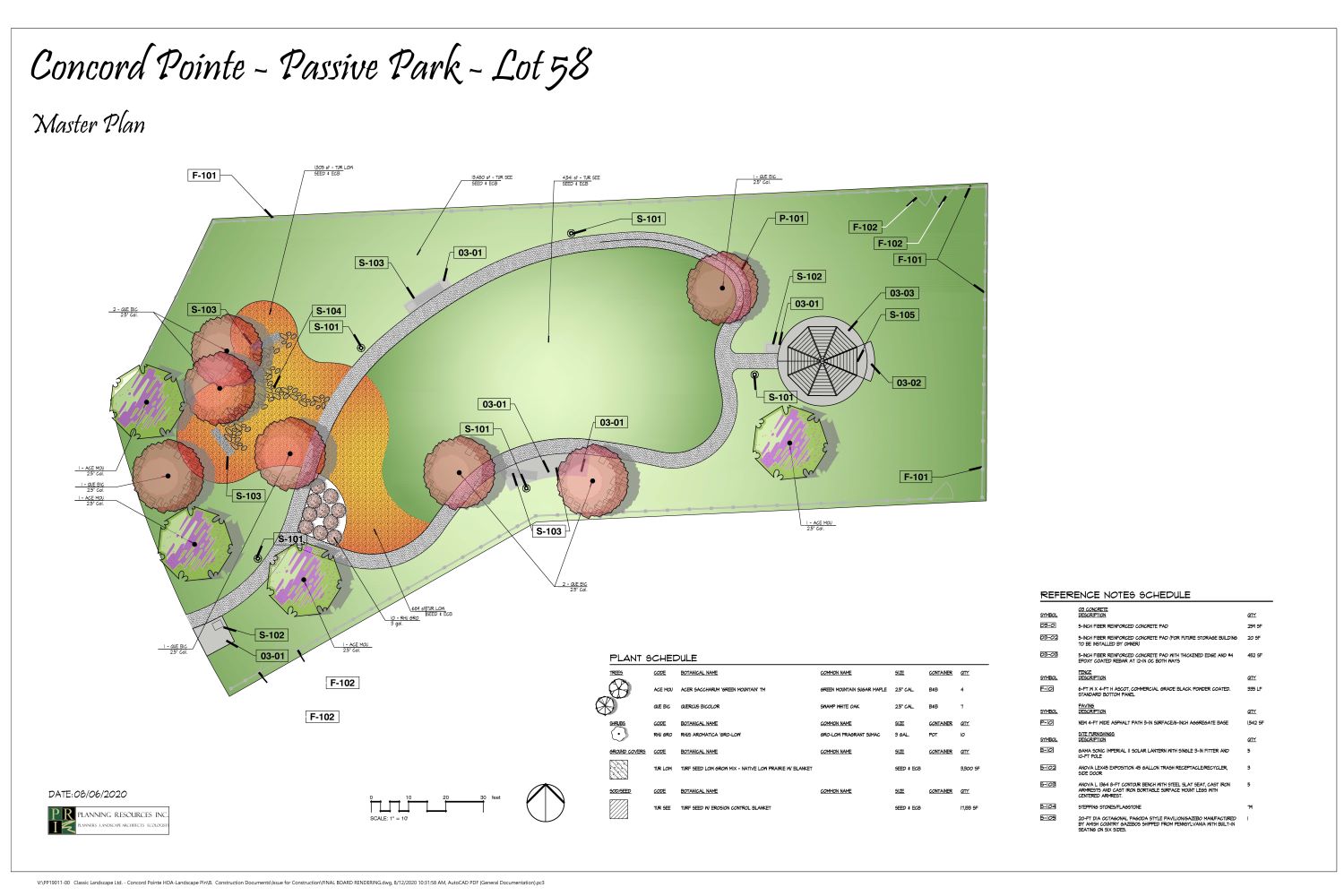 Concord Pointe HOA Passive Park PLANNING RESOURCES INC.