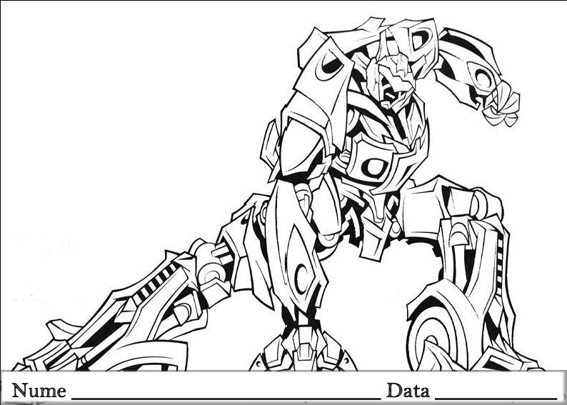 Transformers Planse de colorat si educative