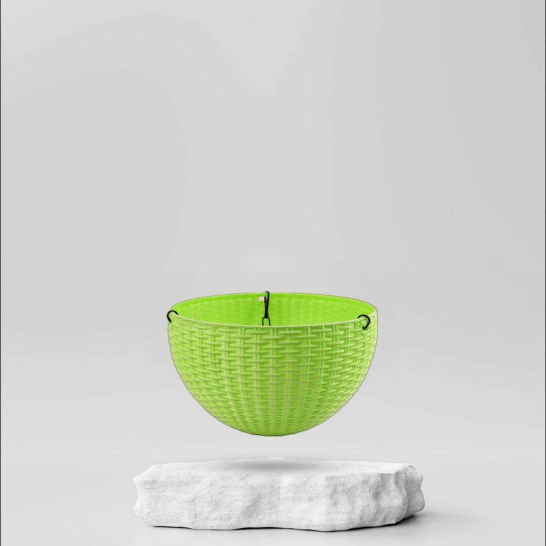 Buy 9" Hanging Yellow Plastic Pot ₹85.00 Online in Ahmedabad