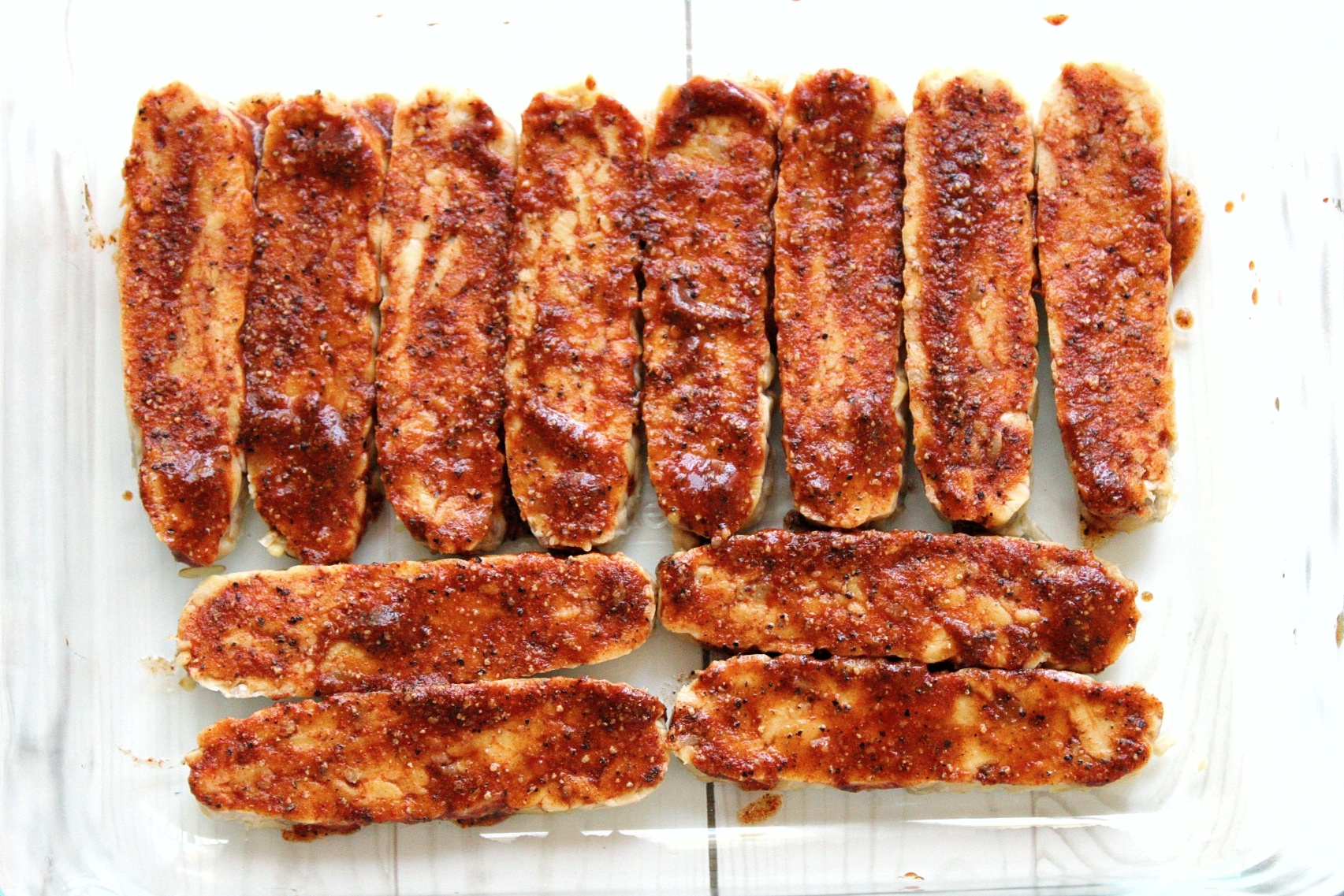 Air Fryer Crispy Tempeh Bacon Plant Based And Broke