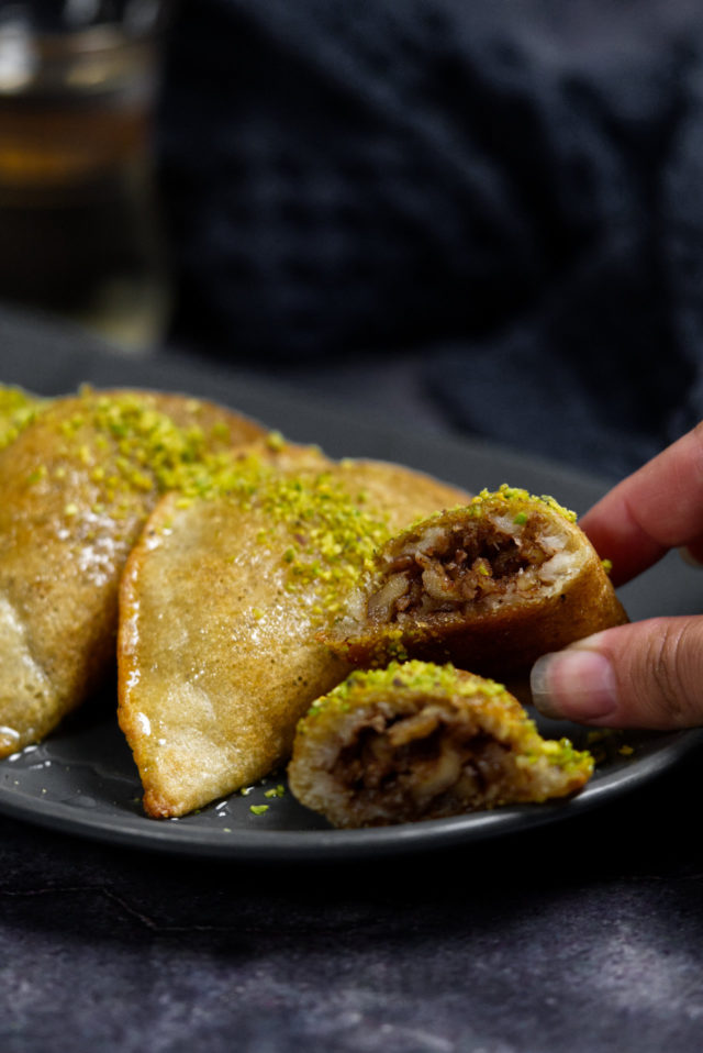 Atayef (Easy Middle Eastern Walnut Stuffed Pancakes)