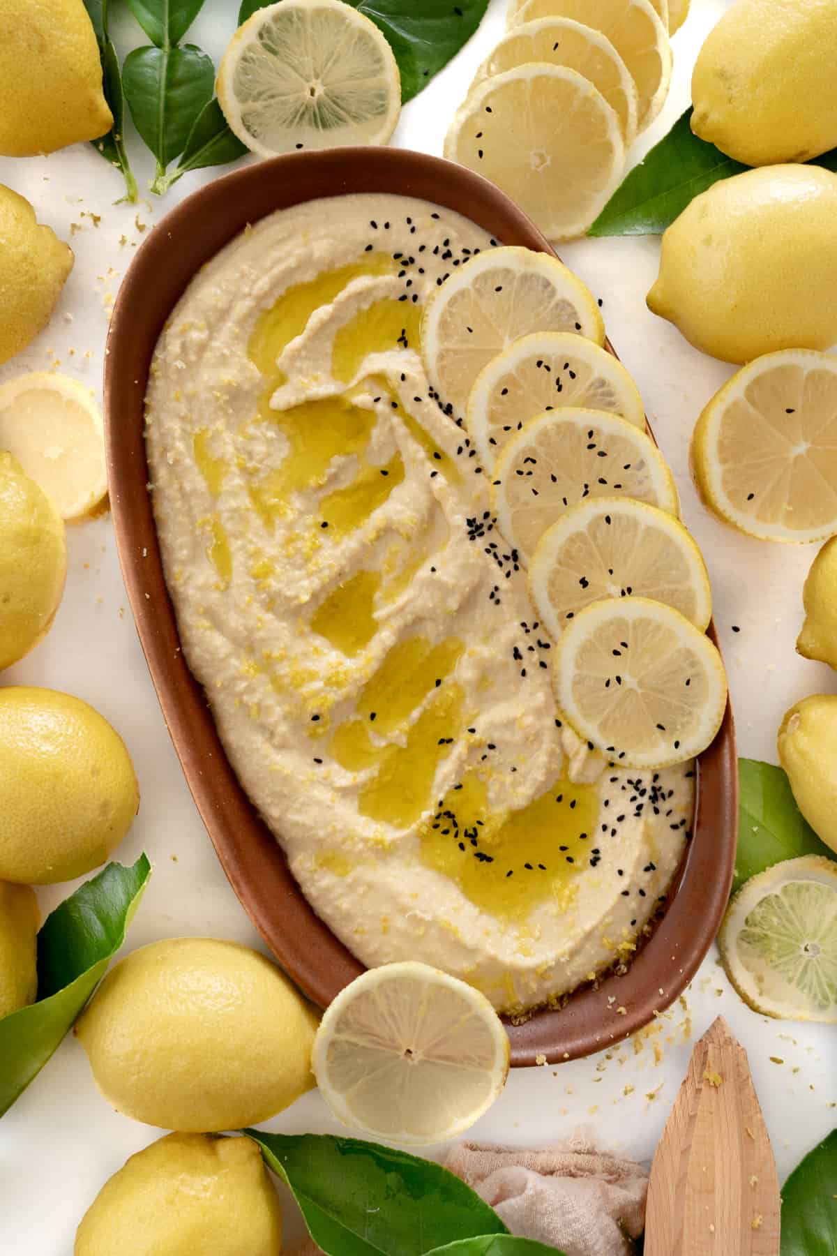 Easy Homemade Lemon Hummus With Garlic