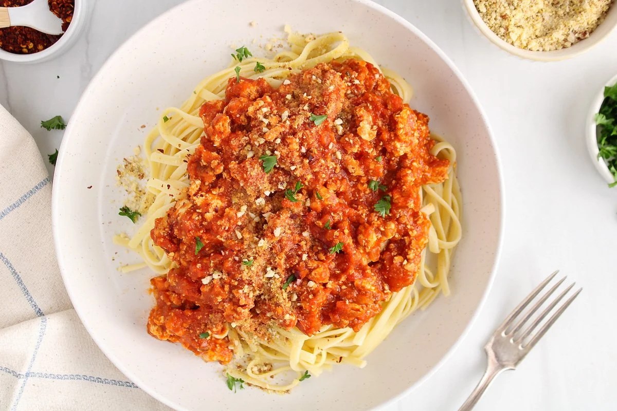 Vegan Tofu Bolognese (Easy and Quick Recipe) Plant Based Jess