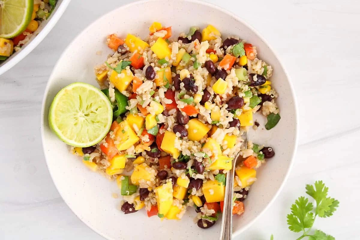 Brown Rice and Quinoa Salad (Southwestern Style) Plant Based Jess