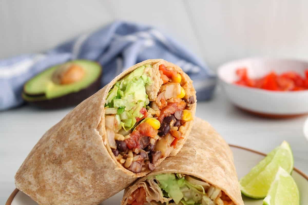 Vegan Black Bean and Rice Burritos (Easy Recipe) Plant Based Jess