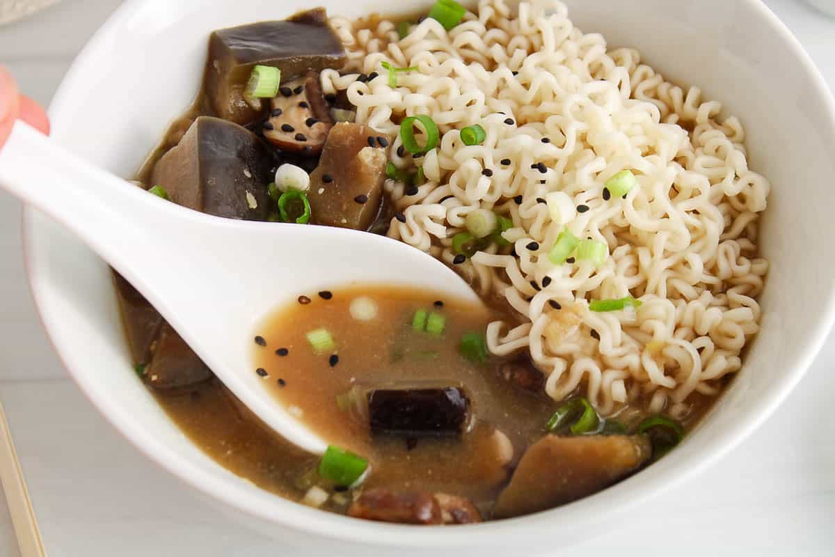 Easy Eggplant Miso Soup with Mushrooms Plant Based Jess