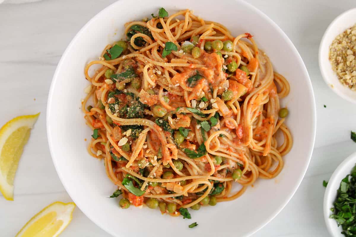 Creamy Harissa Pasta (Vegan, 30minute) Plant Based Jess