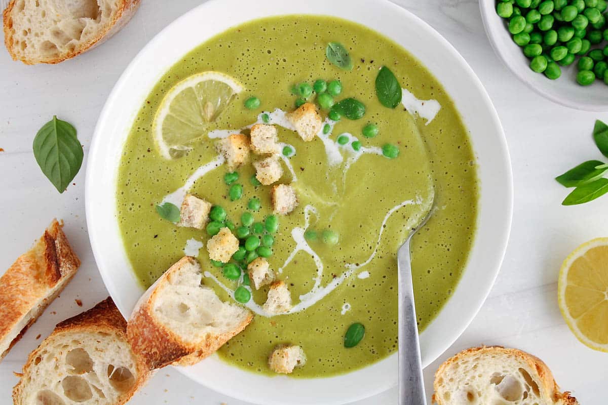 Creamy Broccoli Pea Soup (Easy Recipe) Plant Based Jess