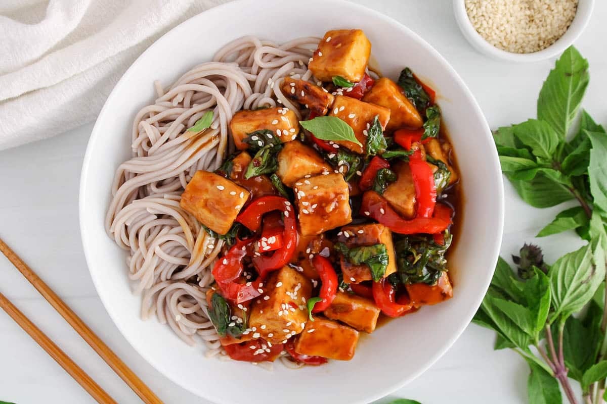 Thai Basil Tofu Stir Fry (Vegan Pad Kaprow) Plant Based Jess