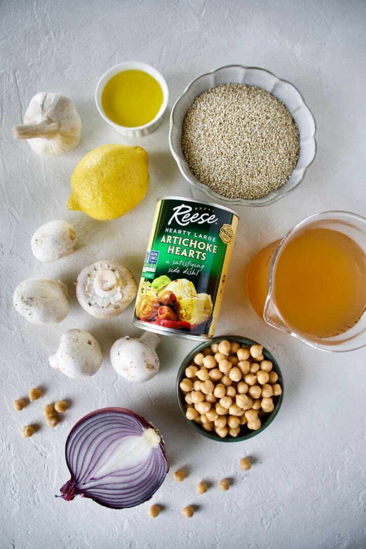 Artichoke Hearts Quinoa Salad PlantBased on a Budget