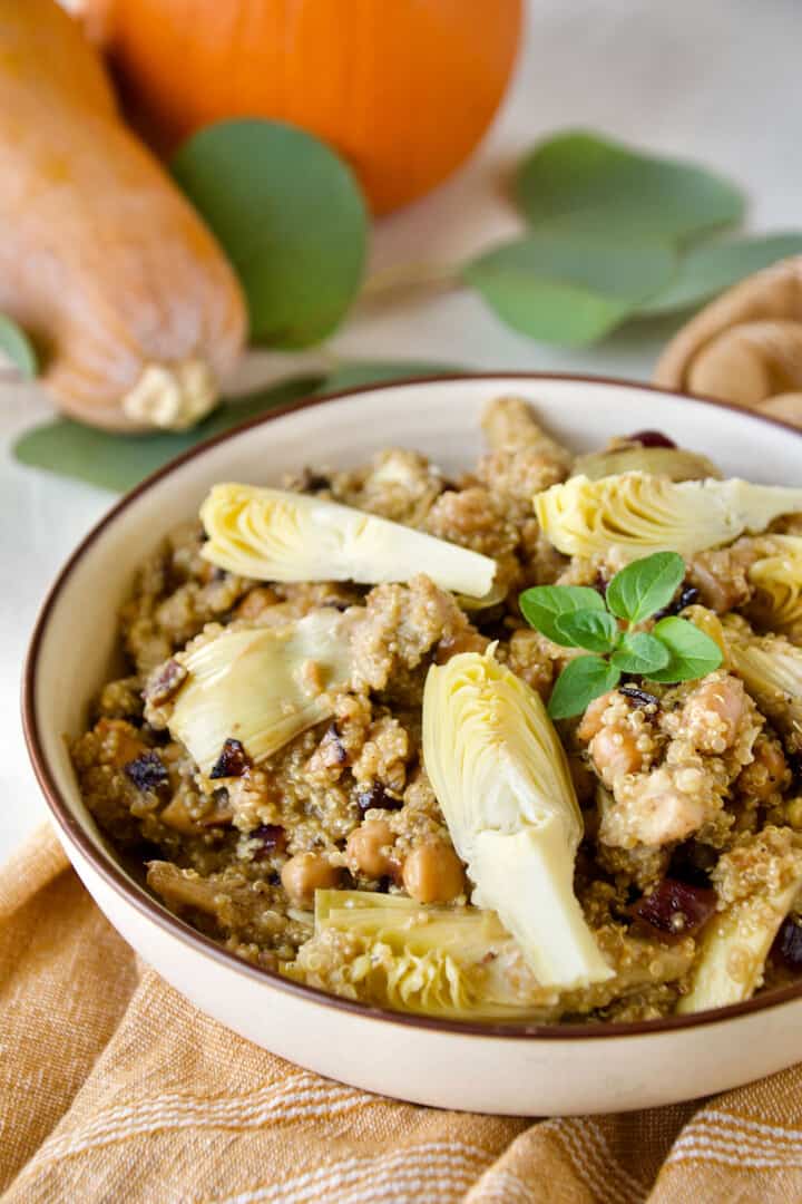 Artichoke Hearts Quinoa Salad PlantBased on a Budget