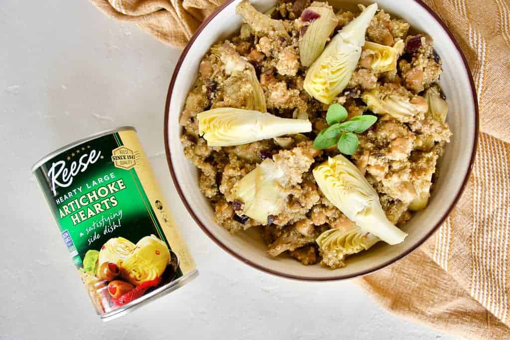 Artichoke Hearts Quinoa Salad PlantBased on a Budget