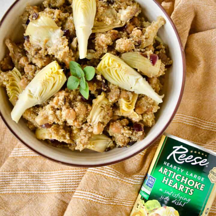 Artichoke Hearts Quinoa Salad PlantBased on a Budget