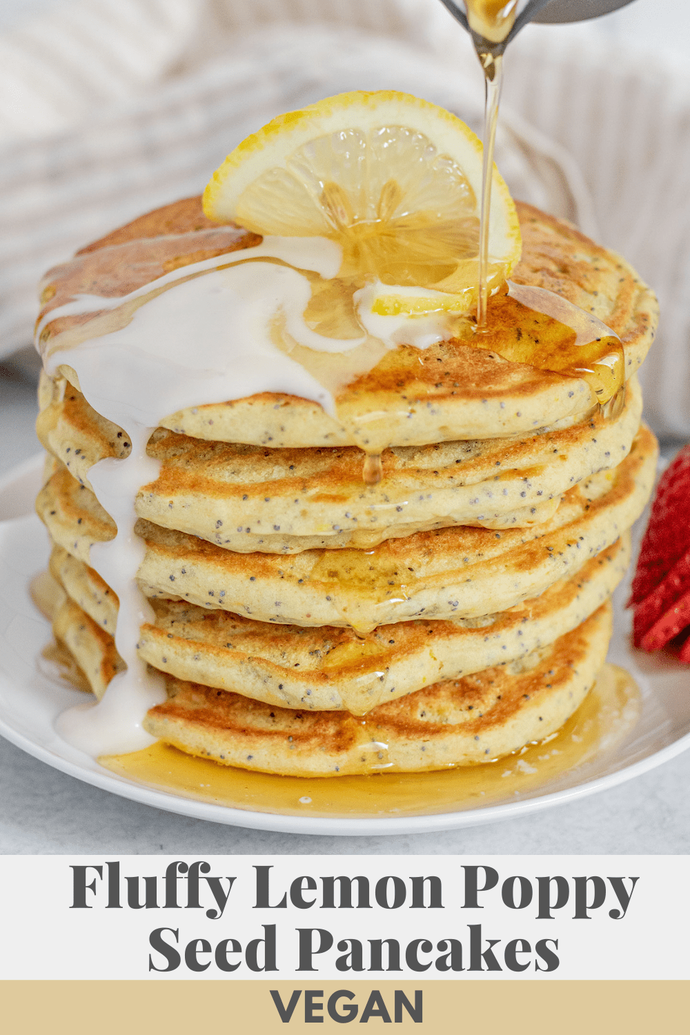 Vegan Lemon Poppy Seed Pancakes Plant Based RD