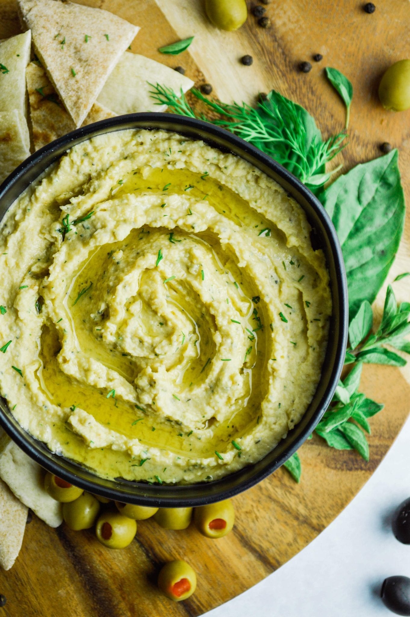 Homemade Mediterranean Hummus Dip Plant Based Scotty