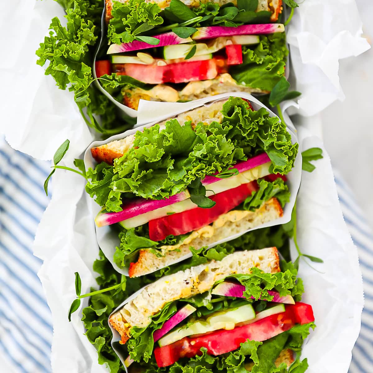 Veggie Sandwich Planted in the Kitchen