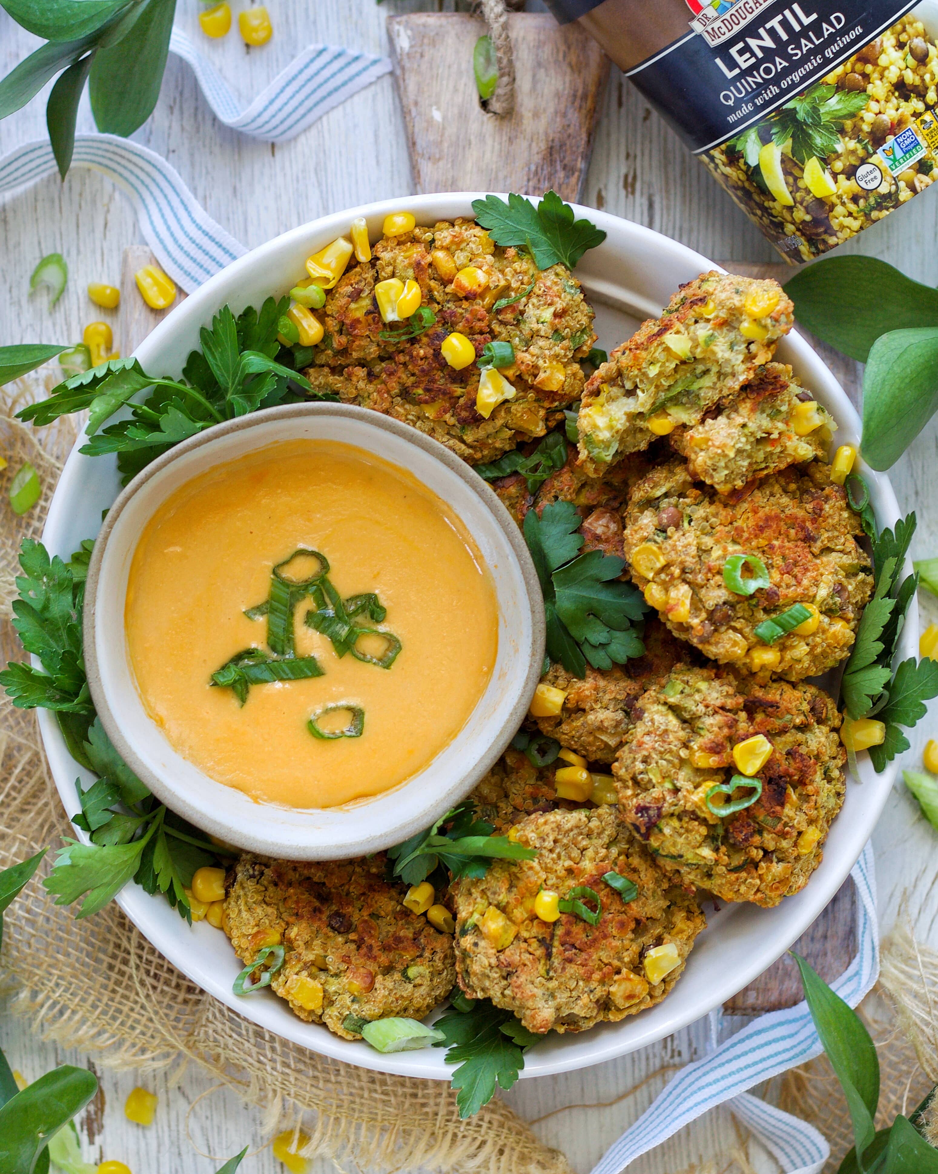 Baked Lentil Quinoa Fritters Plantifully Based