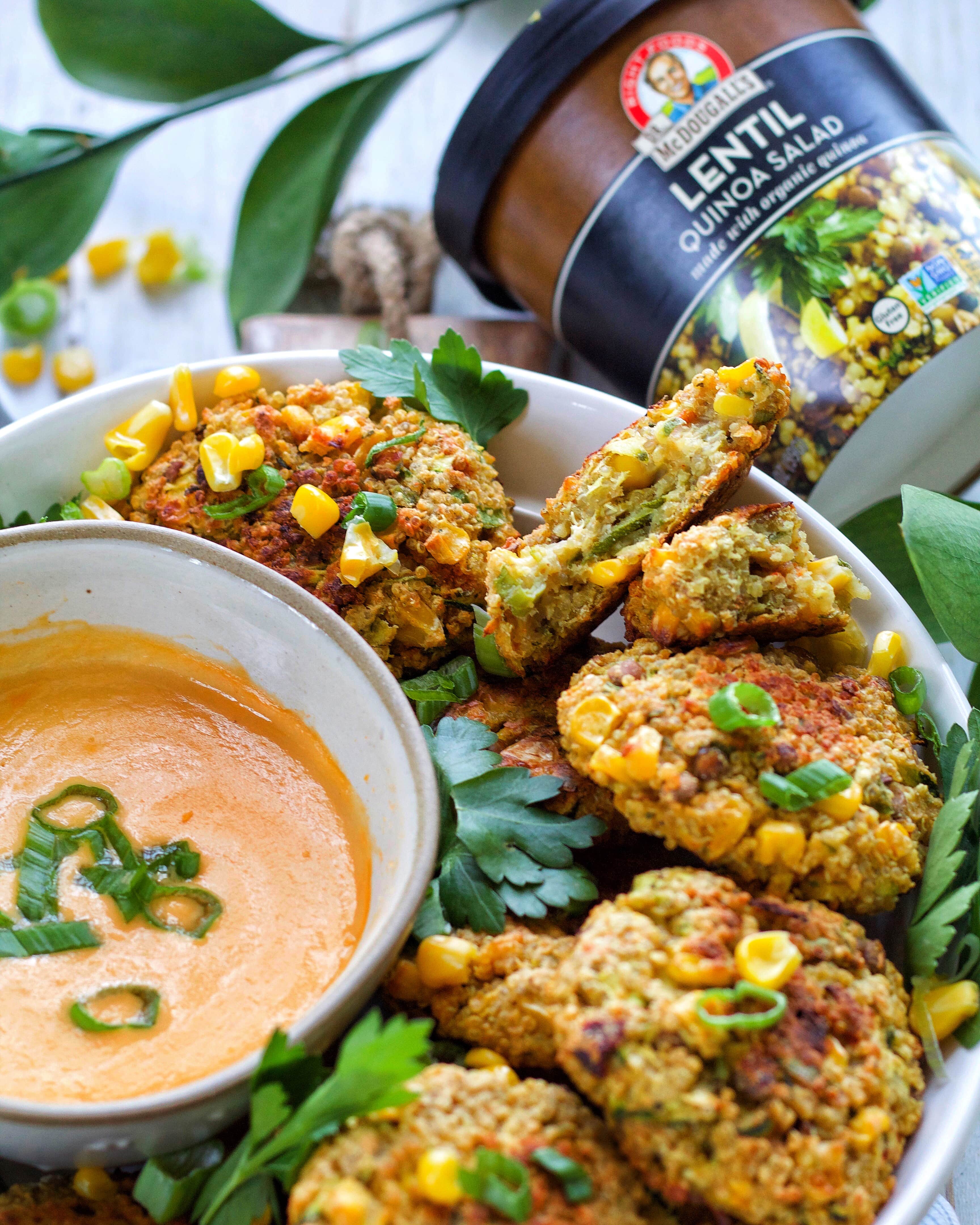 Baked Lentil Quinoa Fritters Plantifully Based