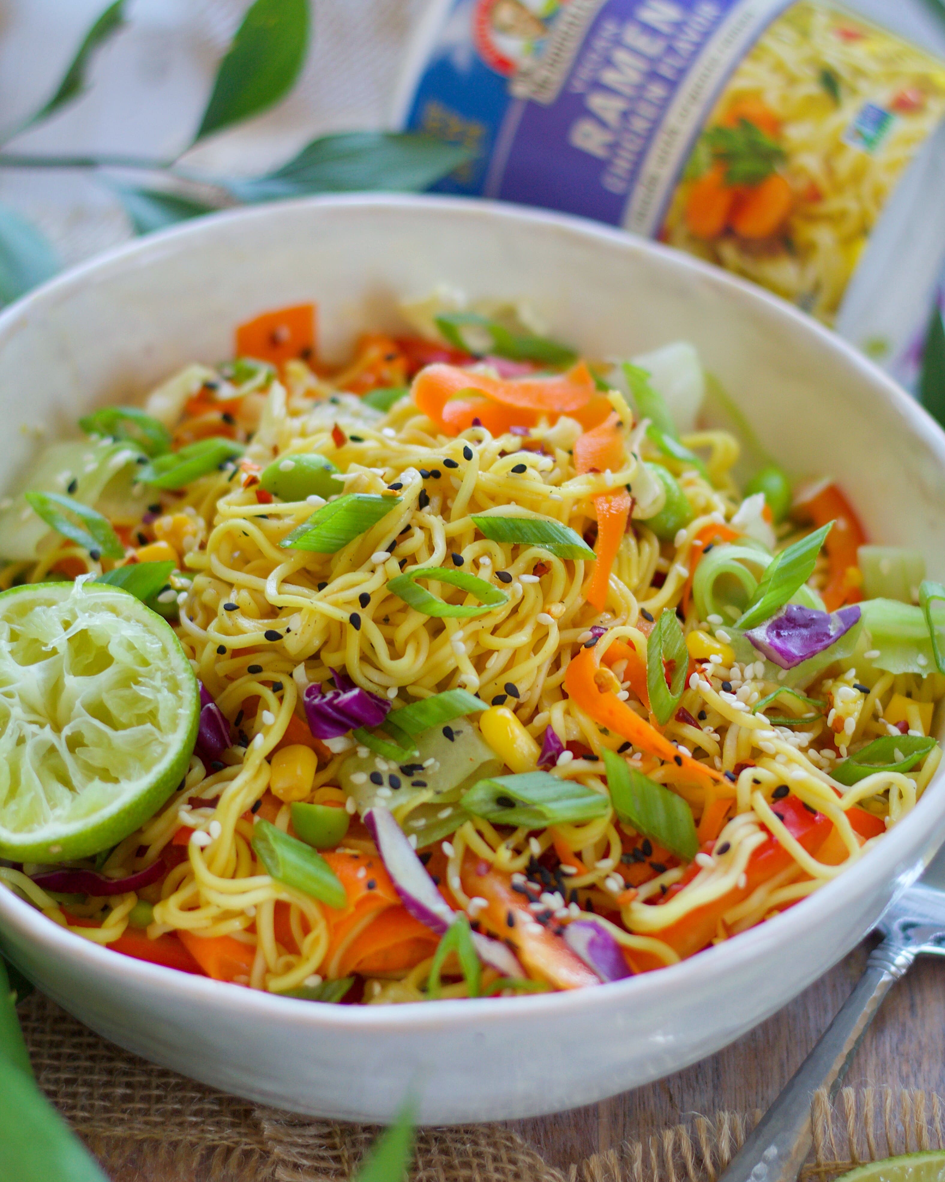 Cold Ramen Salad Plantifully Based