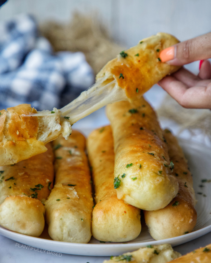 Veganized Little Caesar’s Stuffed Crazy Bread Plantifully Based