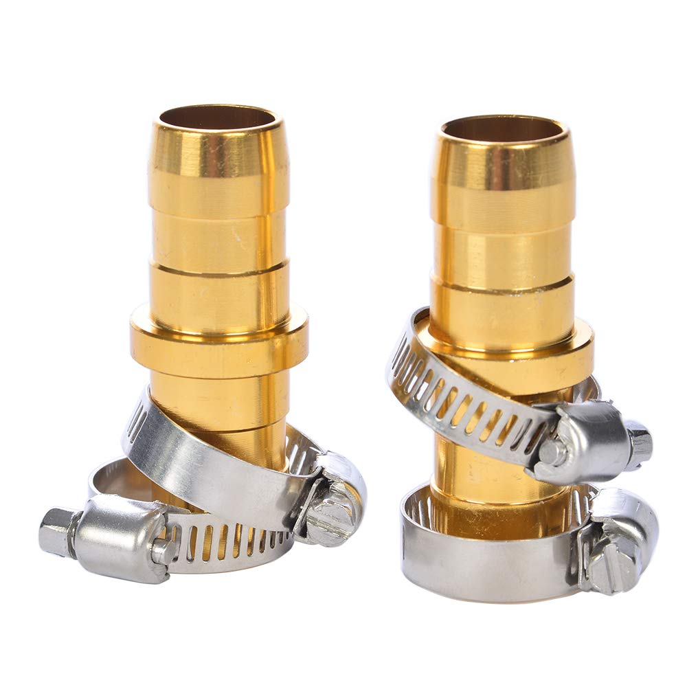 Sanpaint 2 Pack Garden Hose Connector Repair Mender Kit with Stainless Clamp