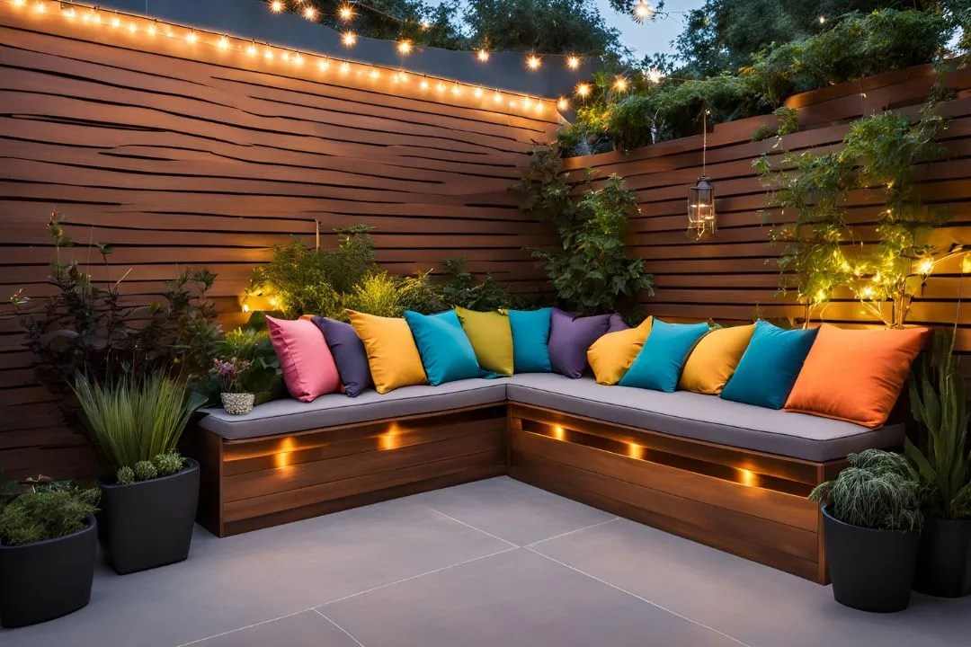 Built-in Storage Bench For Small Patio