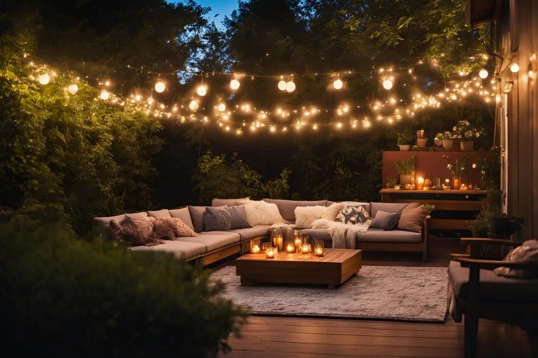 Hang String Lights for a Magical Glow for Backyard