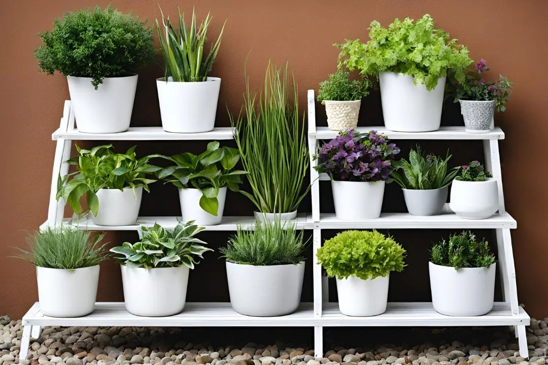 Use Tiered Plant Stands