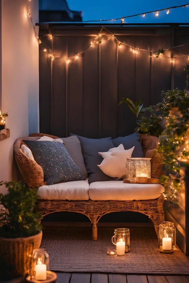 Create a Cozy Seating Area for Apartment Balcony