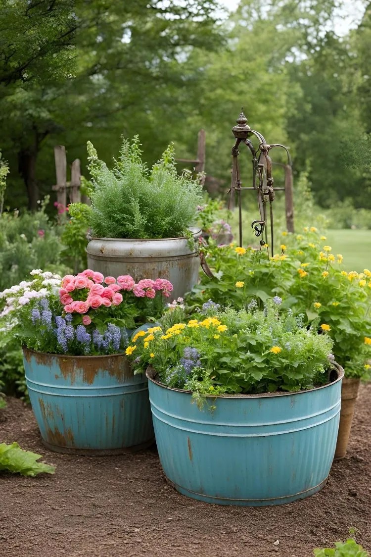 Use Vintage Containers as Planters