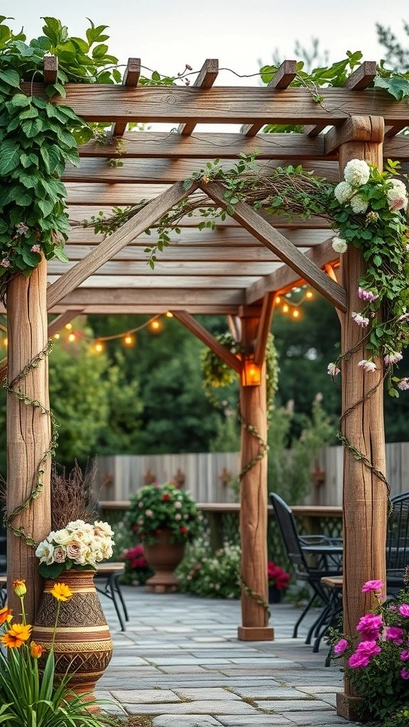 rustic small pergola