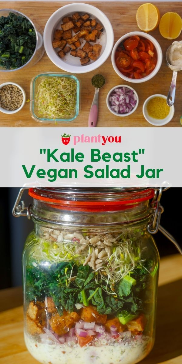 Mason Jar Kale Salad PlantYou