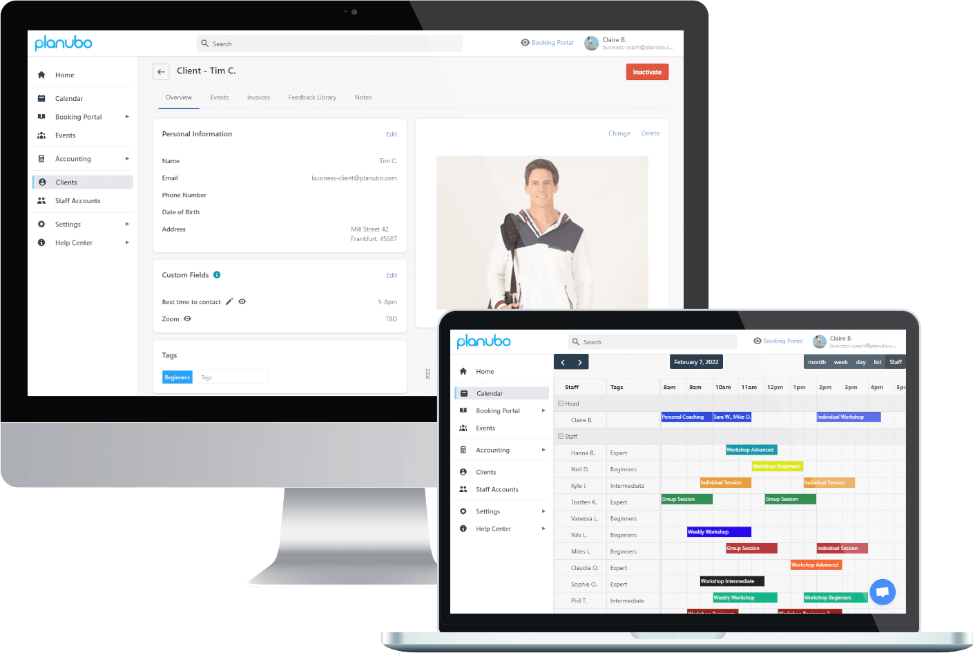 Tennis Coaching Software Planubo