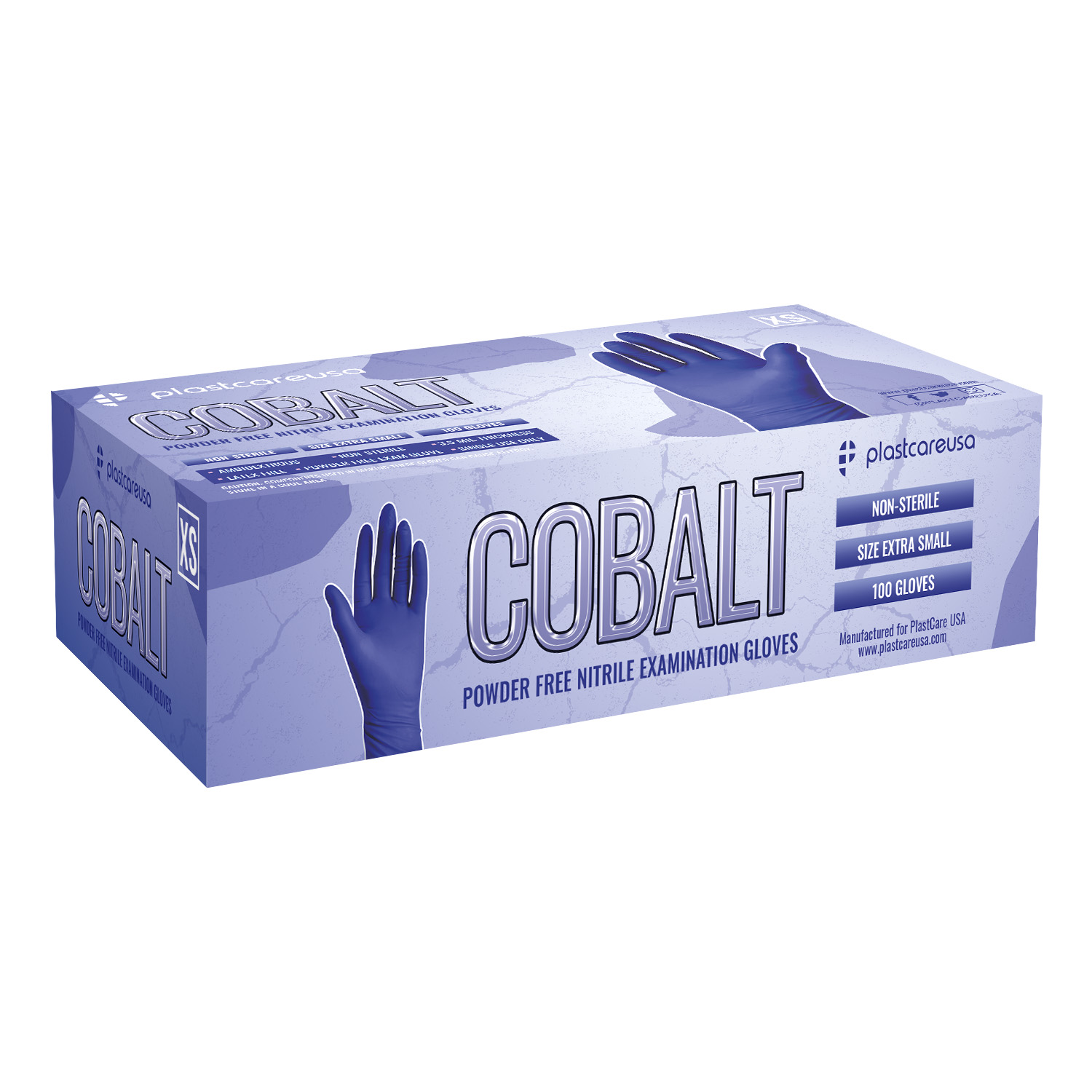 PlastCare USA Cobalt Indigo Blue Nitrile Gloves PlastCare USA
