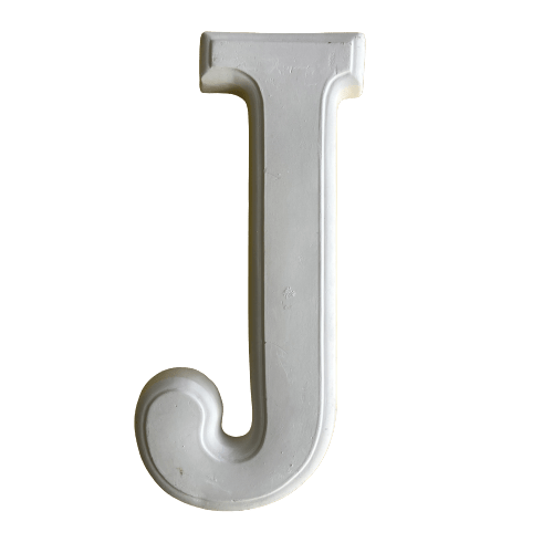 Letter J Plaque Plaster Carousel