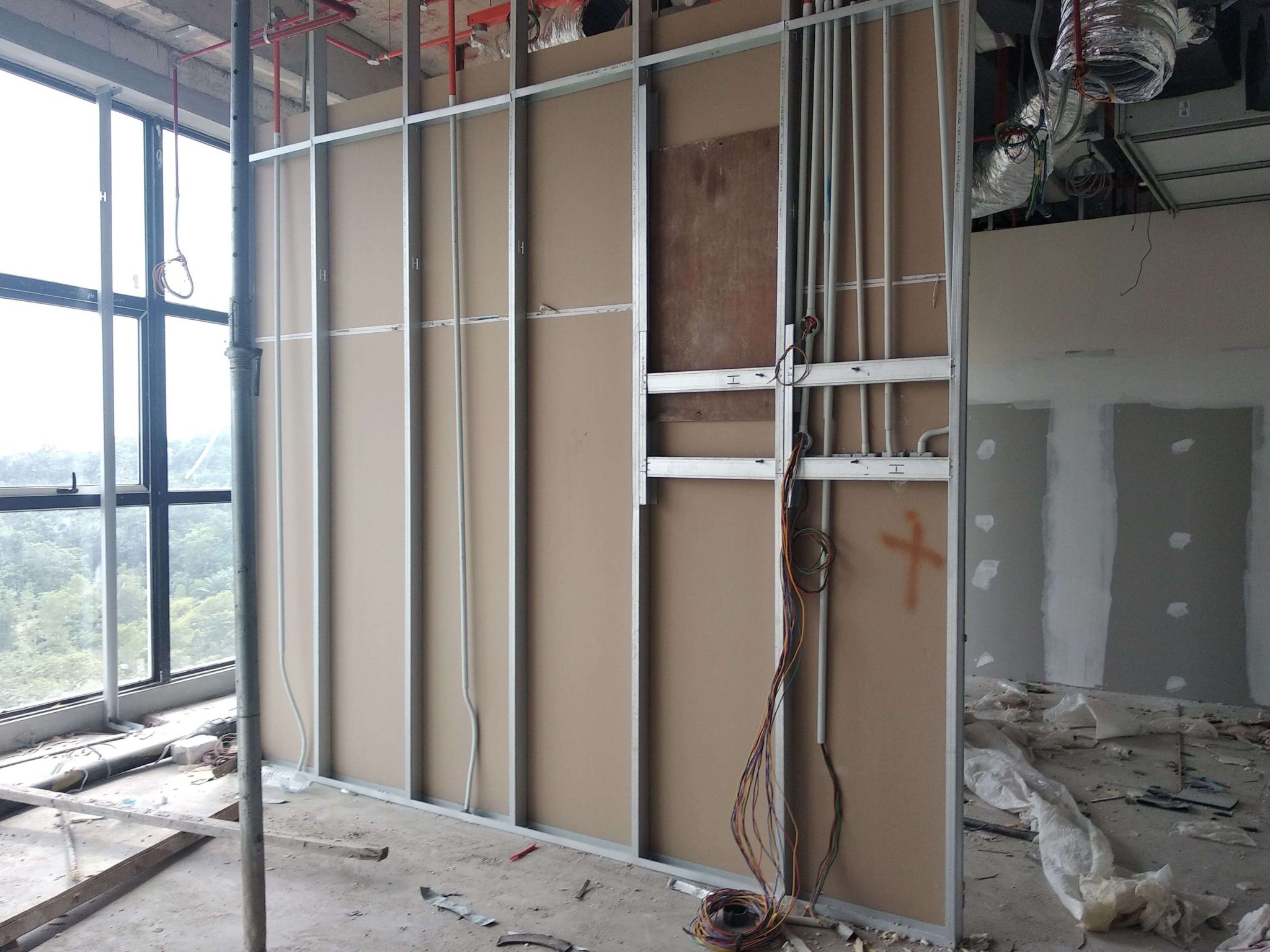 Metal Stud Wall Framing Plasterer Central Coast Plasterboard Partition