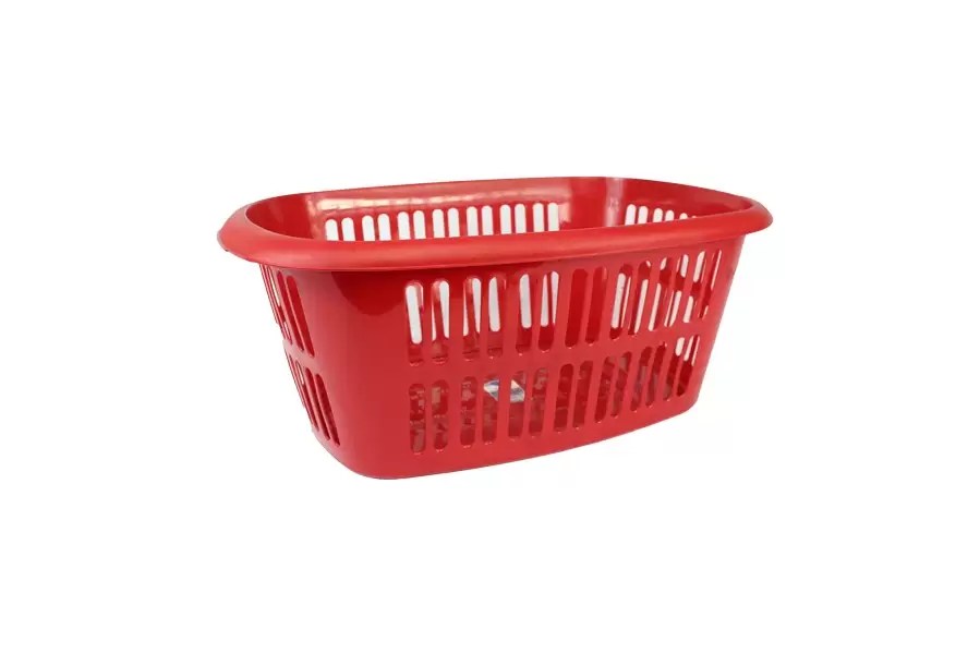 Buy Red Rectangular Laundry Basket Plastic Storage Boxes