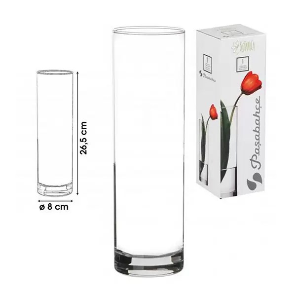 Clear Glass Comtemporary Vase Collection Plastic Storage Boxes