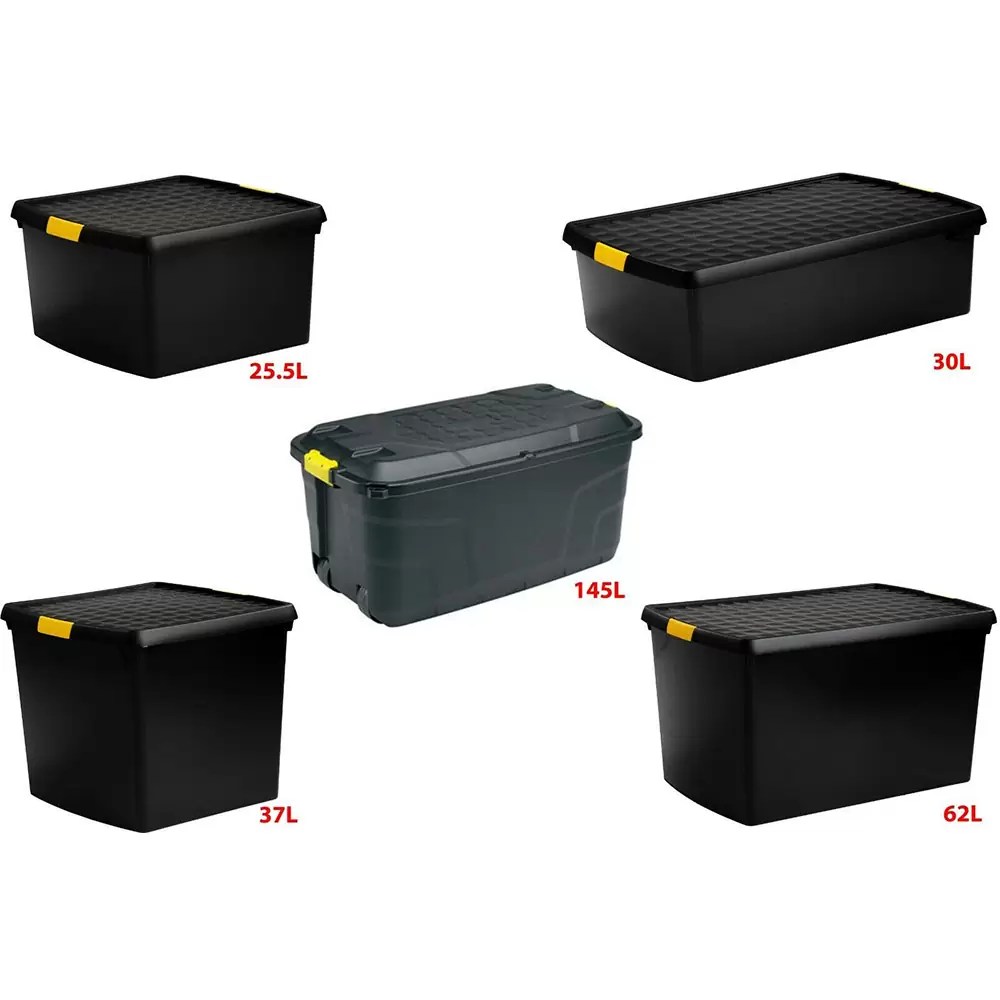 Large Black DIY Storage Box Plastic Storage Boxes
