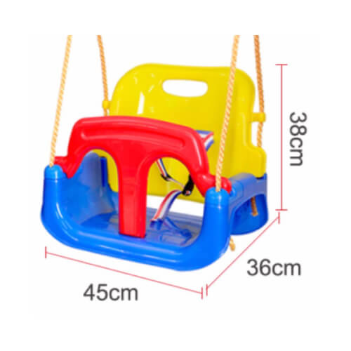 3IN1 Outdoor High Back Toddler Baby Swing Set Plastic Depot